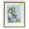 Image 1 : SNOW ON THE PINE-CHICKADEES PRINT - R.S. PARKER