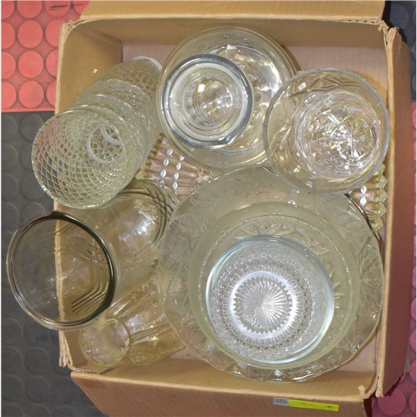 VINTAGE CLEAR GLASS CRYSTAL BOWLS,