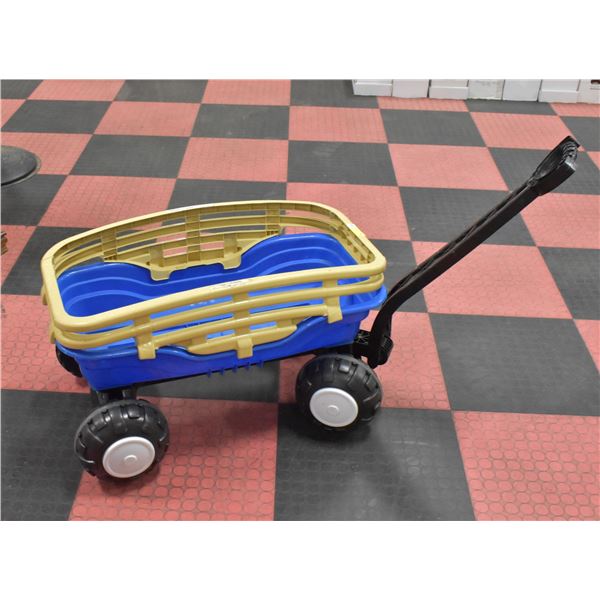 LARGE WAGON - BEIGE + BLUE