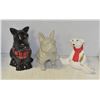 Image 1 : SCOTTY DOG COOKIE JAR, COKE BEAR AND BULLDOG