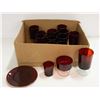 Image 1 : 19 PC CRANBERRY GLASS SET