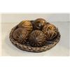 Image 1 : SET OF 4" WOOD CARVED DCOR BALLS