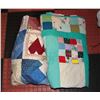 Image 1 : 2 VINTAGE DOUBLE PATCHWORK QUILTS TOGETHER