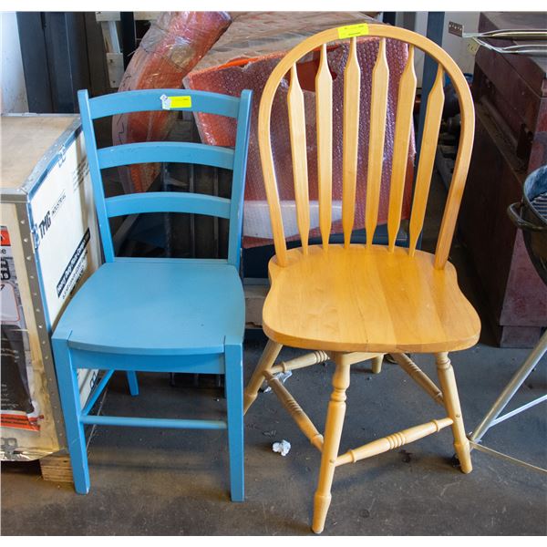 PAIR OF DIFFERENT CHAIRS