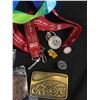 Image 2 : Vintage Belt Buckles, Collectible Pins and Landyards