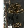 Image 2 : Vintage Pair of Binoculars, Velvet Animal Carpet and a Ladies Hat and Glove
