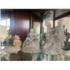 Image 3 : Porcelain Figurines - Baroque Ballroom Scene and Radnor Bone China Flowers