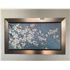 Image 1 : Canvas Painting of Flowers w/ Metallic-Look Frame