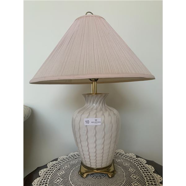 Pink Lamp - Painted Glass Base