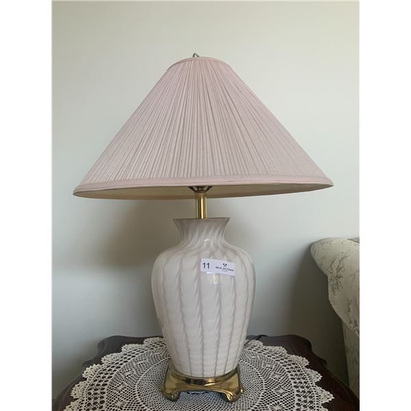 Pink Lamp - Painted Glass Base