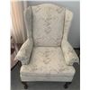 Image 2 : Upholstered Floral Chair with Vintage Telephone Table