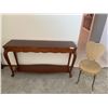 Image 1 : Beautiful Wooden Console Table w/ Velour-Look Accent Chair