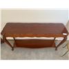 Image 2 : Beautiful Wooden Console Table w/ Velour-Look Accent Chair