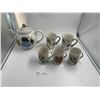 Image 1 : Vintage Garden Floral Porcelain Teapot w/ 2 x Matching Mugs and 3 x Royal Winton Mugs
