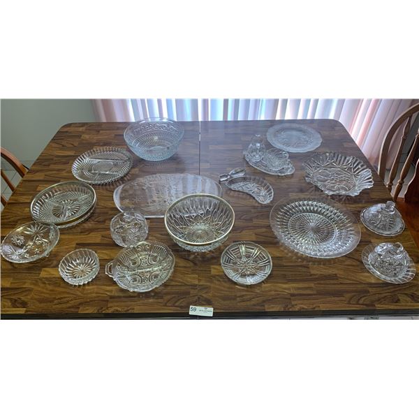 Assorted Crystal and Glass Dishes
