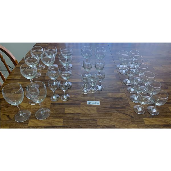 Assorted Glass Stemware