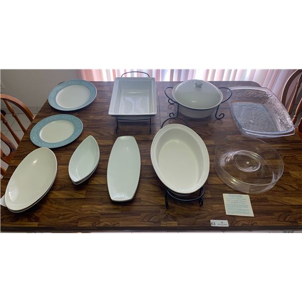 Assorted Glass and Ceramic Serving Dishes