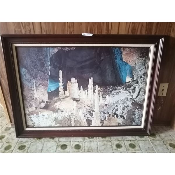 Framed Print of Stalagmites - Unknown Artist