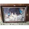 Image 1 : Framed Print of Stalagmites - Unknown Artist