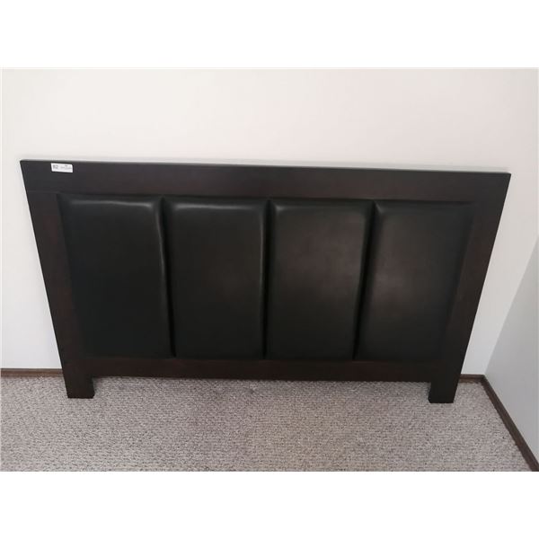 Wooden Headboard w/ Leather-Style Cushioning