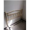Image 2 : Brass-Colored Metal Headboard w/ Bedframe