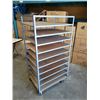 Image 1 : 10 TIER ROLLING METAL RACK WITH WOOD SHELVES