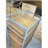 Image 3 : 10 TIER ROLLING METAL RACK WITH WOOD SHELVES