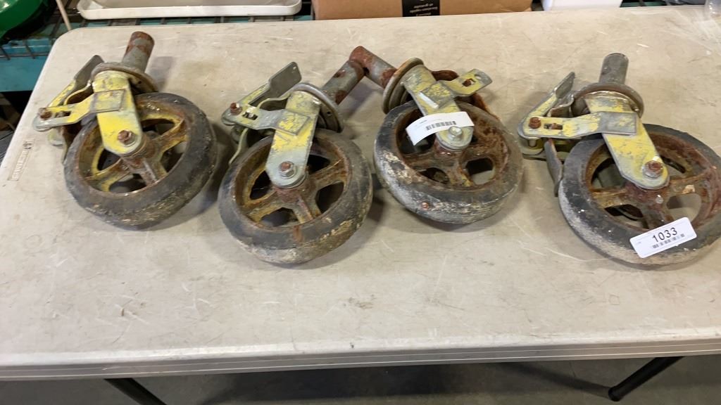 Lowerable Castors 4 HEAVY DUTY CASTORS