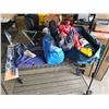 Image 1 : LOT OF CAMP GEAR SLEEPING BAGS, AIR MATTRESS,  AND FISHING ROD