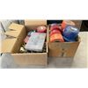 Image 1 : 2 BOXES OF NEW VINYL TAPE, STAPLES AND ELECTRICAL