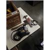 Image 2 : VINTAGE WOOD CRATE OF HAND TOOLS WORKING JIGSAW WITH SWIVEL HEAD AND MORE