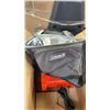 Image 3 : BOX OF BENCH GRINDER, EXTENTION CORDS AND COOLERS