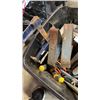 Image 2 : TOTE OF TOOLS, DRYWALL TOOLS, AUTO WAX, CLAMP