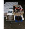 Image 1 : TOTE OF SHOP SUPPLIES AND 2 BINS OF SPRING NUTS/ BOLTS
