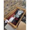Image 2 : BOX AND BASKET OF SHOP LIGHTS, TOOLS, TRAILER LIGHTS, ELECTRICAL