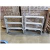 Image 1 : 2 FOLDING ALUMINUM SAWHORSE LADDERS