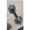 Image 2 : 2 ADJUSTABLE DUMBELLS WITH METAL WEIGHTS