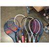 Image 2 : 7 VARIOUS TENNIS RACQUETS AS FOUND