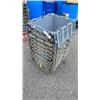 Image 2 : STACK OF 10 STORAGE TOTE WITH BUILT ON LIDS