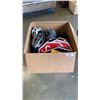 Image 1 : BOX OF HELMETS AND STOP SIGNS