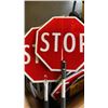 Image 3 : BOX OF HELMETS AND STOP SIGNS