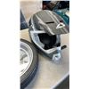 Image 3 : TIRE CLOCK, BAGS AND EVS SIZE LARGE DIRT BIKE HELMET