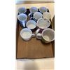 Image 2 : 11 TEACUPS AND SAUCERS MADE IN POLAND AND TRAY OF MUGS