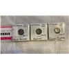 Image 1 : 3 MINT CENTENNIAL DIMES - TYPE 1 REG BLUENOSE, TYPE 2 NEW BLUENOSE, TYPE 3 COLOURED BLUENOSE