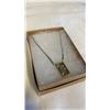 Image 1 : VINTAGE STERLING SILVER AND GOLD PENDANT NECKLACE