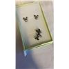 Image 2 : VINTAGE STERLING SILVER MICKEY MOUSE PENDANT (NO CHAIN) WITH MATCHING STUD EARRINGS