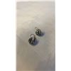 Image 2 : VINTAGE 925 STERLING SILVER EARRINGS WITH BLUE TOPAZ QUARTZ STONES
