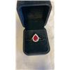 Image 1 : 925 STERLING SILVER LADIES RING WITH RED AND WHITE STONES