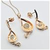 Image 3 : STERLING SILVER ROSE TONE PLATED CZ EARRINGS & PENDANT WITH STERLING CHAIN, W/A $745.00