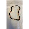 Image 1 : VINTAGE NECKLACE WITH BLACK ONYX AND PINK CORAL BEADS